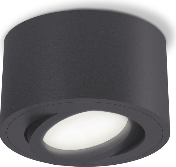 SSC-LUXon CELI-1N Lampada da soffitto piatta con LED fourSTEP senza dimmer 4W bianco neutro 230V - spot orientabile a superficie antracite