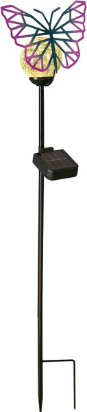 Northpoint LED solare giardino bastoni all'aperto ecologico farfalla vetro rotto