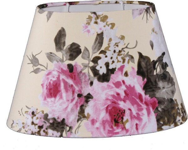 Paralume per lampada da tavolo ovale crema rose fiori applique lampada da comodino
