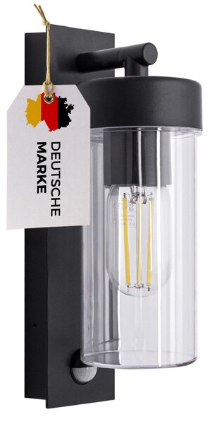 Applique da esterno con sensore 4052B1 IP44 nero