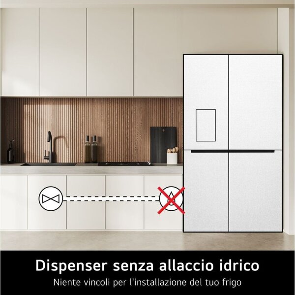 Lg Frigorifero Americano Side by Side Capacit 646 Litri Classe energetica E Raffreddamento No Frost colore Argento - GMK961PY5E InstaView