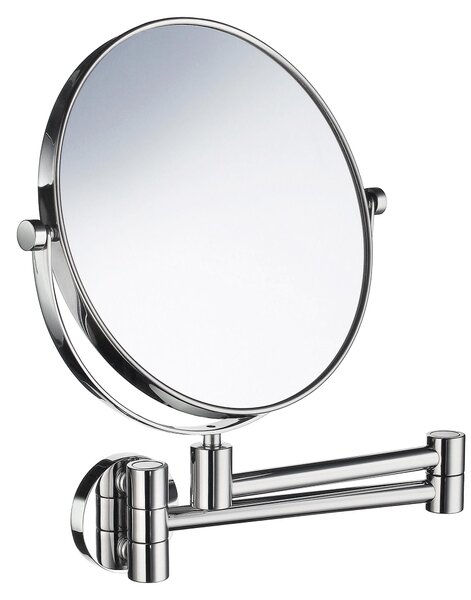 Specchio da bagno Smedbo OUTLINE, ingrandimento 2x, orientabile, finitura cromata lucida, modello FK445