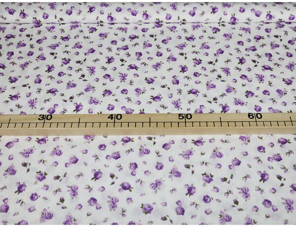 Tessuto di cotone Rose viola