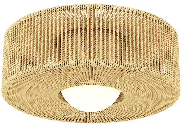Lampada da soffitto HOMCOM, lampada a sospensione in stile boho con attacco LED G9, rotonda