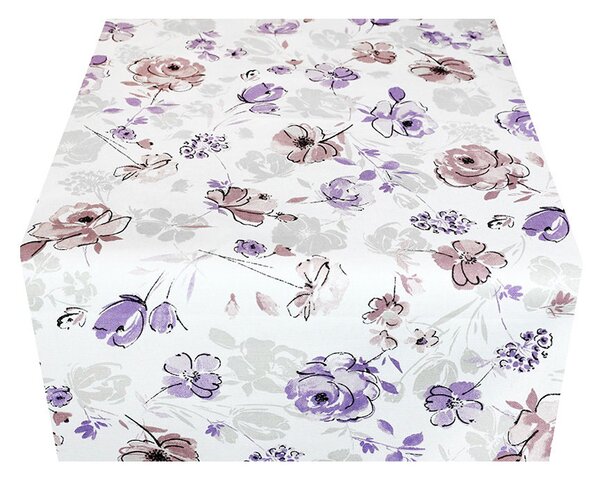 Runner da tavolo fiori viola