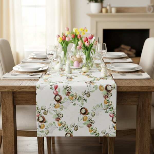 Runner da tavolo impermeabile in jacquard pasquale
