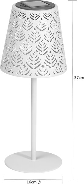 Lampada da tavolo a LED Northpoint Solar Metal, lampada decorativa con sensore crepuscolare, giochi di ombre, rosso volpe
