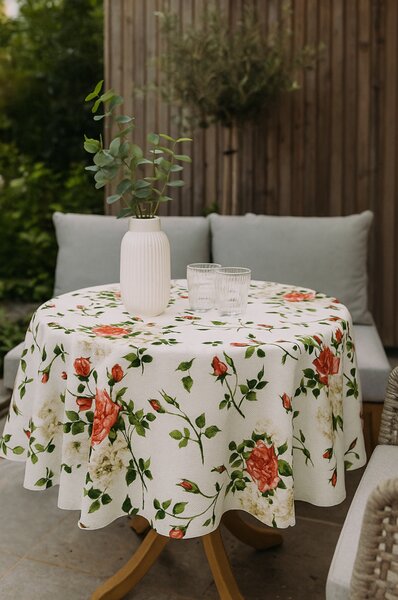 Tovaglia rotonda impermeabile MIGD294 rose