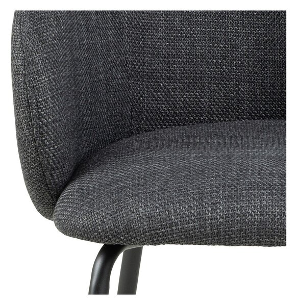 Set di sedie da pranzo grigio scuro in imbottito con braccioli 2 pz Eleanor – Actona