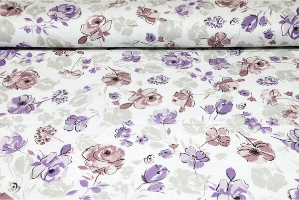 Tovaglia rotonda Fiori viola