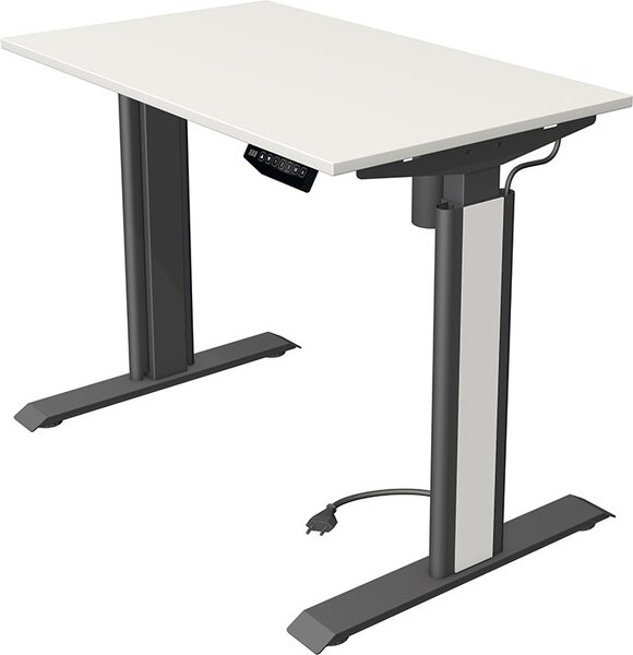 Scrivania Move 1 advance, regolabile elettricamente in altezza, dimensioni piano d'appoggio:100 x 80 cm, colore piano d'appoggio:bianco