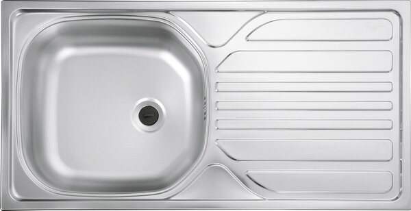 Lavello da incasso in acciaio inox Lavello da cucina 86 x 43,5 cm Respekta