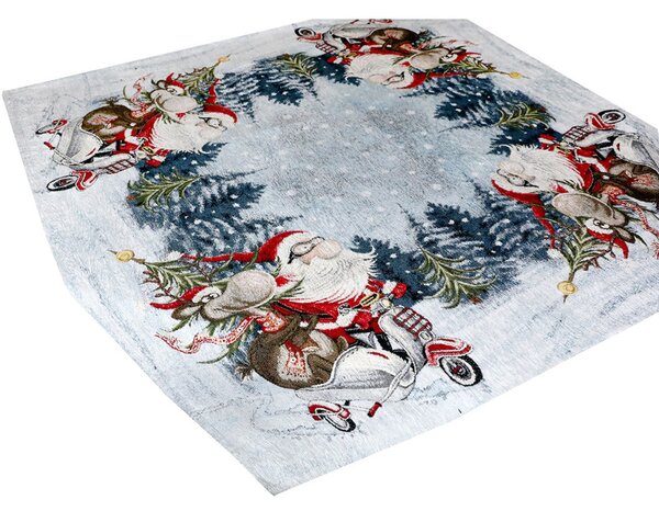 Tovaglia natalizia in ciniglia 90x90 cm Chenille IT045