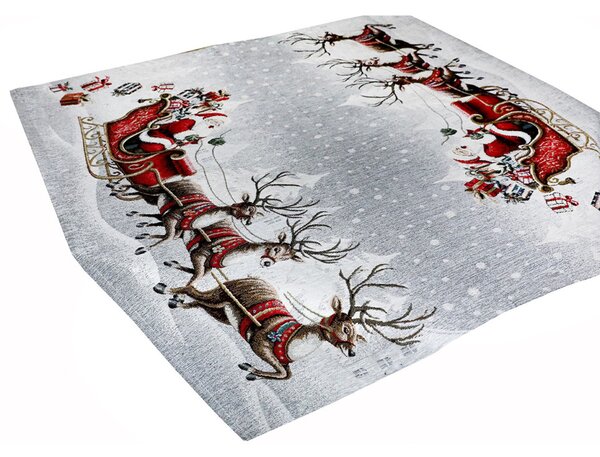 Tovaglia natalizia in ciniglia 90x90 cm Chenille IT042