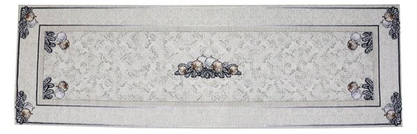 Runner da tavola natalizio con arazzo e palline di Natale in lurex