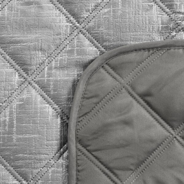 Copriletto in velluto Blink 6 grigio