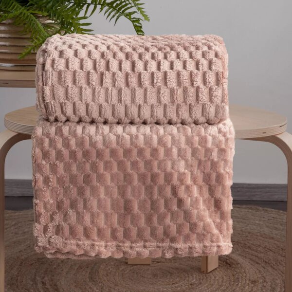 Coperta Cindy6 con effetto 3D rosa cipria