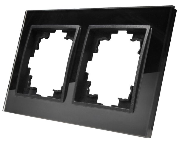 Cornice in vetro McPower "Flair", a 2 ingressi, nera