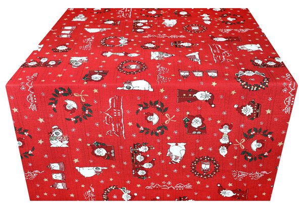 Runner di natale Babbo Natale in rosso