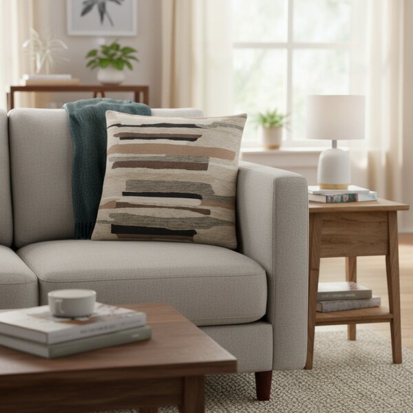 Federa cuscino gobelin cinigliato Fuji beige Chenille IT122