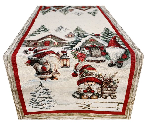Runner da tavolo natale di gobelin Elfo di Natale