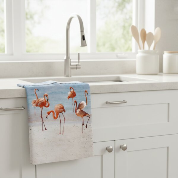 Strofinaccio cottone Fenicottero 50x70 cm Made in Italy