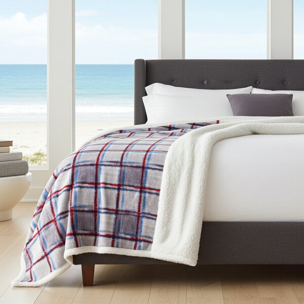 Coperta Fashion 160x210 cm blu-grigio