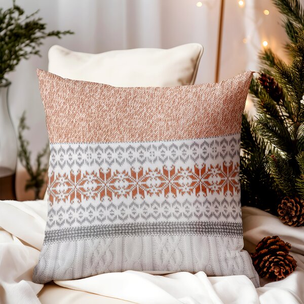 Federa cuscino Maglia arancio 40x40 cm Made in Italy