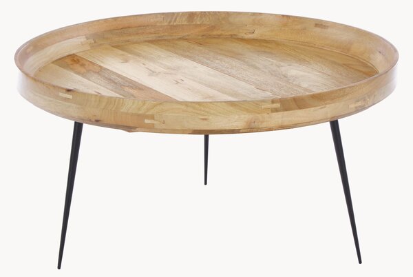 Tavolino rotondo da salotto in legno di mango Bowl