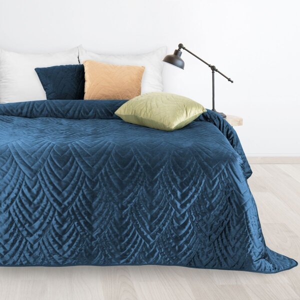 Copriletto in velluto Luiz6 blu new
