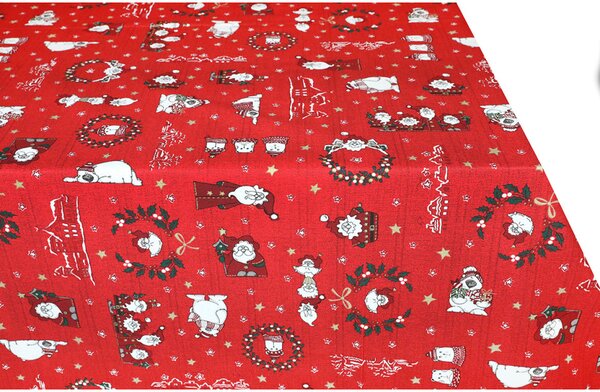 Tovaglia natalizia Babbo Natale in rosso