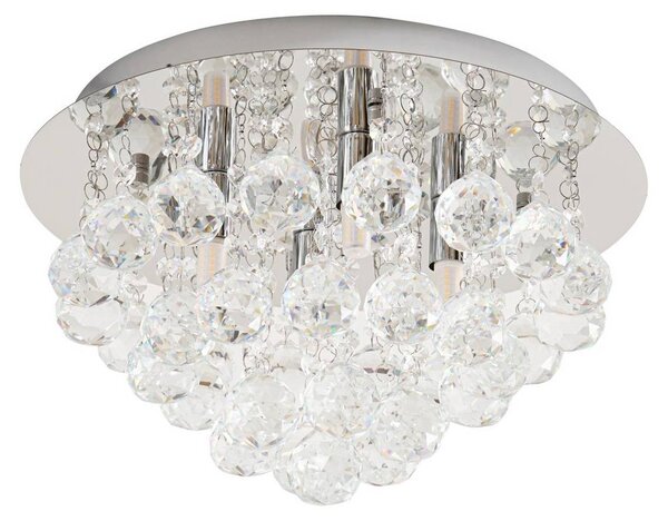 Plafoniera Lindby Antonino, Ø 35 cm, 4 luci, cristallo, G9