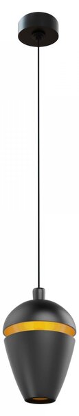 Lampada a sospensione LED COMETSHINE nero-oro 8W, bianco caldo, 480 lm, alluminio, dimensioni: 150 x 8,3 x 8,3 cm, IP20, Maxlight
