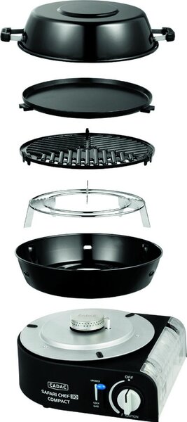 Cadac Safari Chef 30 Compact Deluxe Gas Grill Camping Grill ø 30 cm 6525L1-10-UN