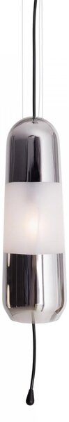 Lampada a sospensione MAURI nera-cromata 1xE14x12W in metallo, dimensioni: 180x12x12 cm, IP20, Maxlight