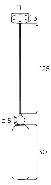 Lampada a sospensione CAMPANILA in ottone e vetro fumé, 1xE27x40W, metallo, dimensioni: 155x10x10 cm, IP20, Maxlight
