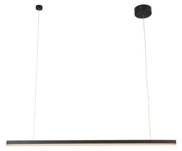 Lampada a sospensione LED TRIO nera 12W, bianco caldo 733 lm, metallo, dimensioni: 150x100x3,6 cm, IP20, Maxlight