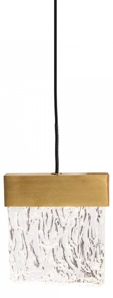 Lampada a sospensione LED VETRO oro spazzolato 4,5 W, bianco caldo, 360 lm, metallo, dimensioni: 180 x 13 x 12 cm, IP20, Maxlight