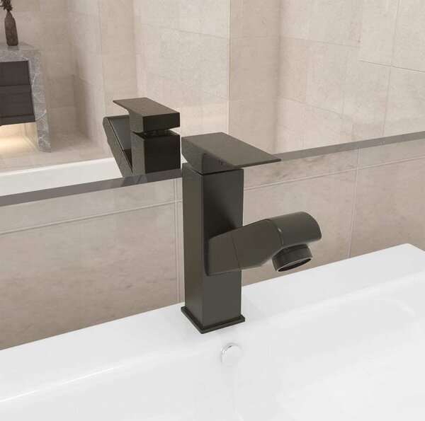 Miscelatore per lavabo con doccetta estraibile Grigio 157x172 mm