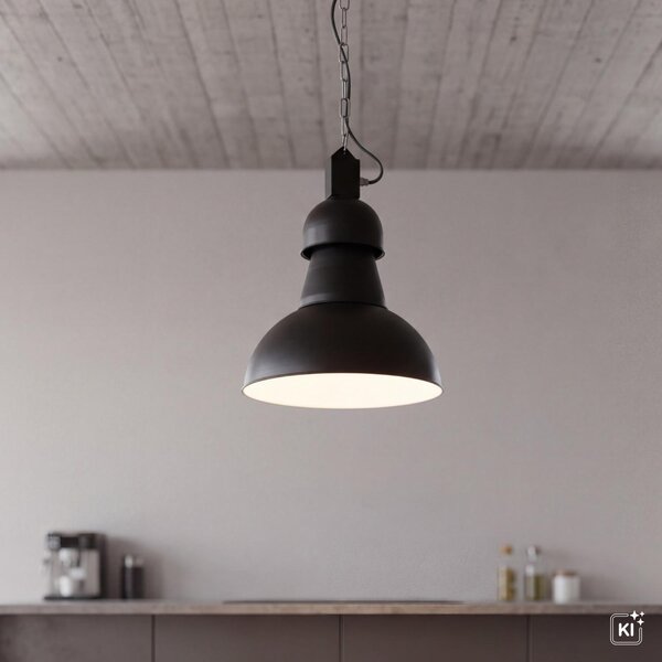 Lampada a sospensione industriale nera E27 fino a 60W 230V lampade a soppalco lampade da soggiorno lampade a soffitto design vintage camera da letto illuminazione camera giovanile luce a sospensione regolabile in altezza