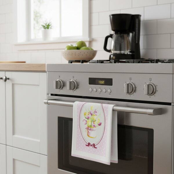 Strofinaccio spugnia da cucina Fiori 50x70 cm