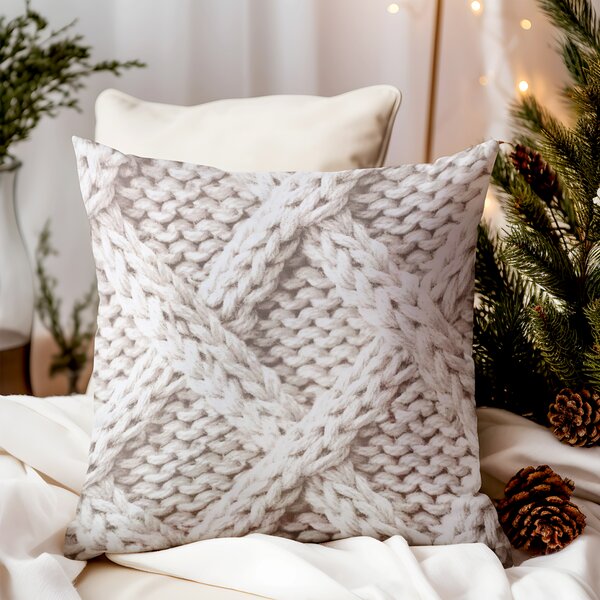 Federa cuscino Maglia beige new 40x40 cm