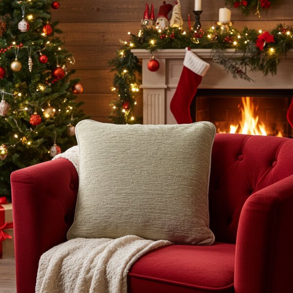 Federa cuscino gobelin 42x42 cm crema crema Chenille IT150