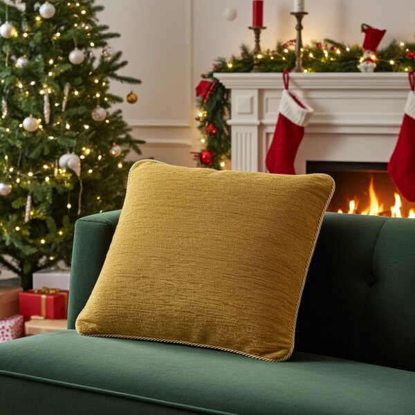 Federa cuscino gobelin giallo Chenille IT150