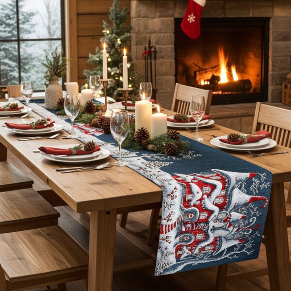 Runner Gobelin Una magica casa invernale Chenille IT038