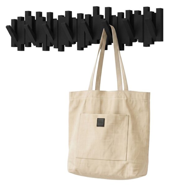 Attaccapanni da parete nero in plastica 72 cm Sticks – Umbra