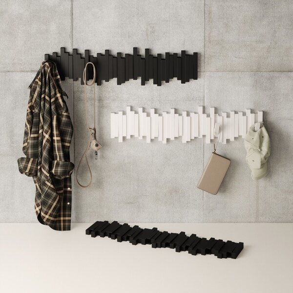 Attaccapanni da parete nero in plastica 72 cm Sticks – Umbra