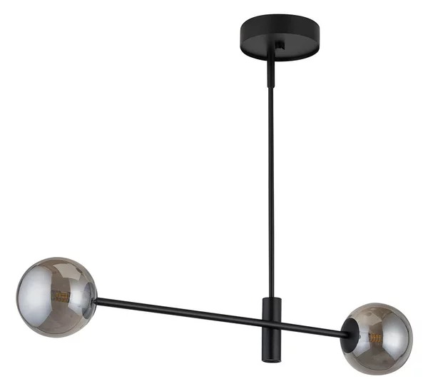 Lampadario su palo ORO 2xG9/12W/230V nero/grigio