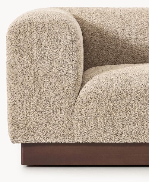 Chaise lounge componibile in teddy bouclé Natalie