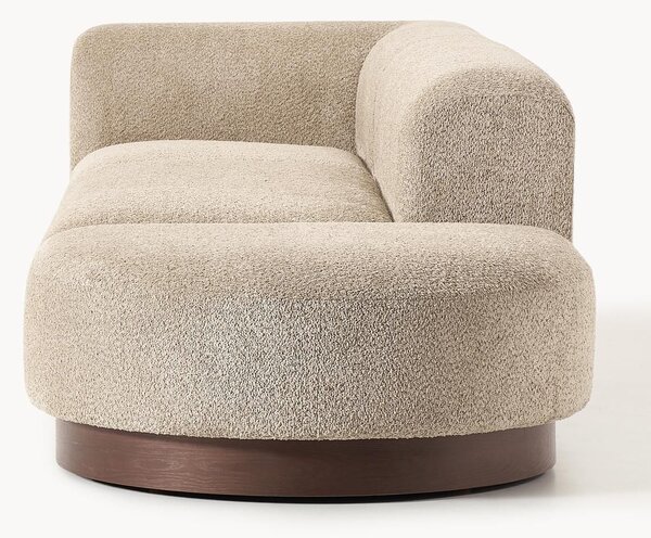 Chaise lounge componibile in teddy bouclé Natalie